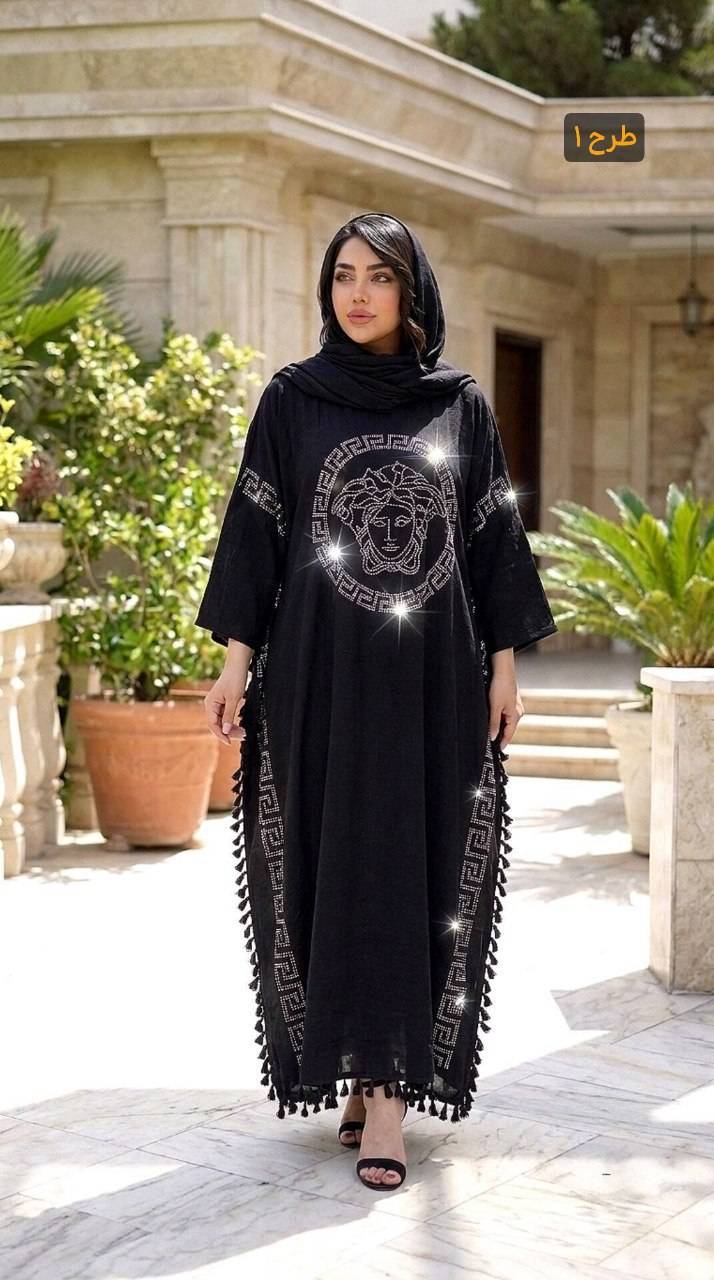 مانتو پانچ عبایی  مجلسی زمرد