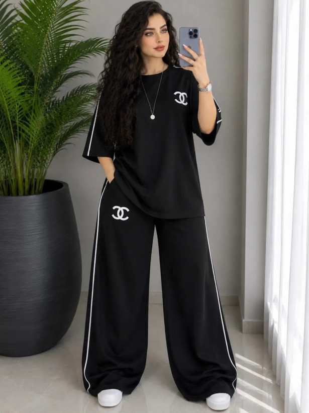 ست دو تیکه (تیشرت + شلوار) chanel
