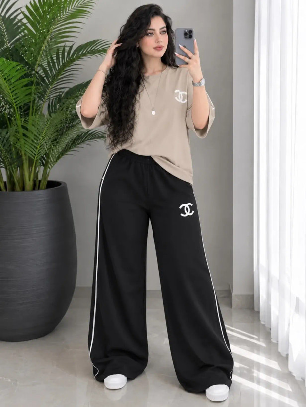 ست دو تیکه (تیشرت + شلوار) chanel