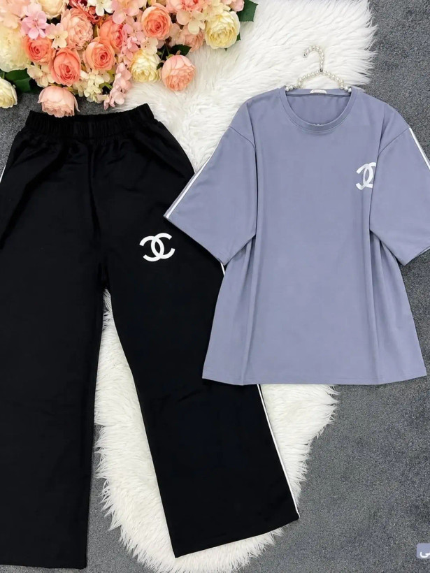ست دو تیکه (تیشرت + شلوار) chanel