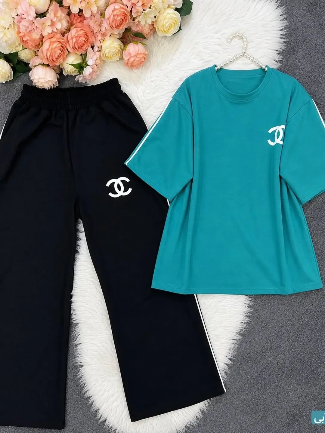 ست دو تیکه (تیشرت + شلوار) chanel