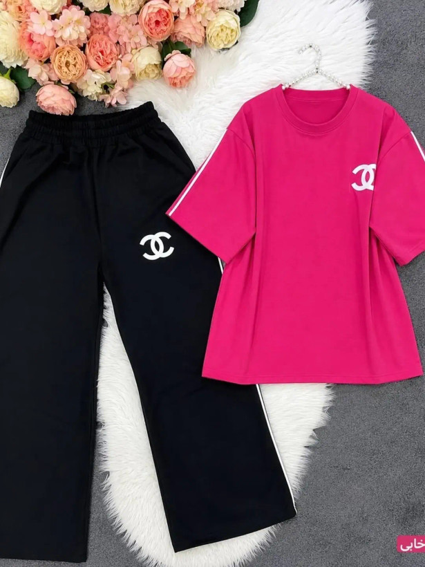 ست دو تیکه (تیشرت + شلوار) chanel