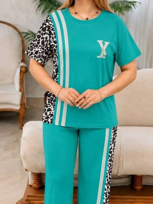 ست دوتیکه تیشرت و شلوار زنانه مدل ترانه