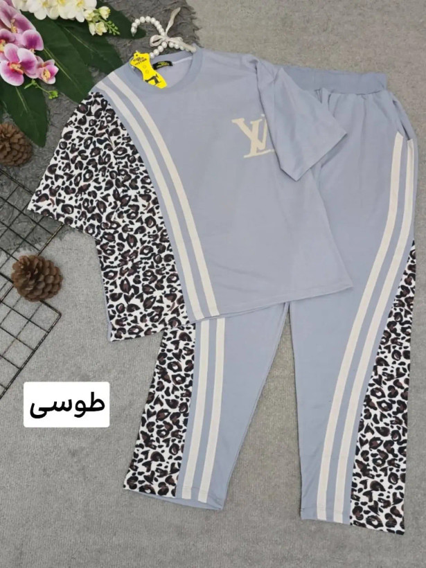 ست دوتیکه تیشرت و شلوار زنانه مدل ترانه