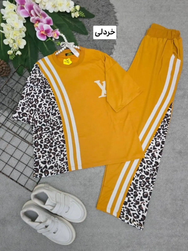 ست دوتیکه تیشرت و شلوار زنانه مدل ترانه