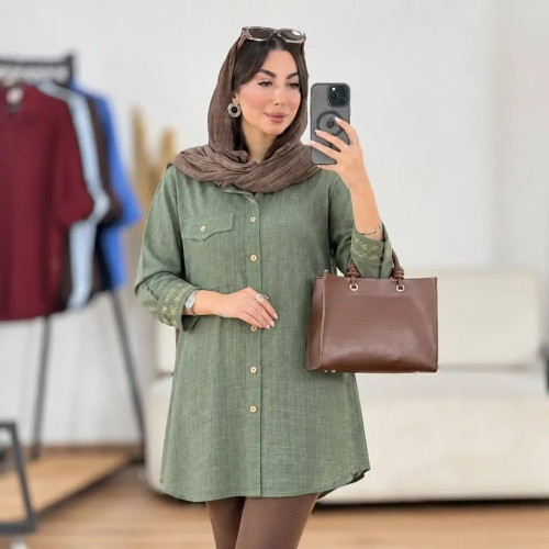 مانتو مچ گلدوزی سانیا شانتون زنانه