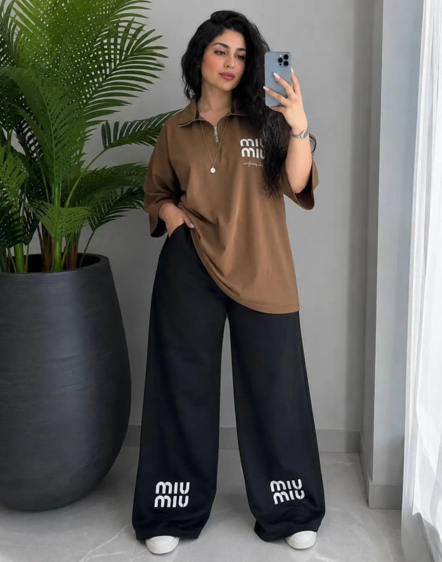 ست دو تیکه تیشرت شلوار Miu Miu
