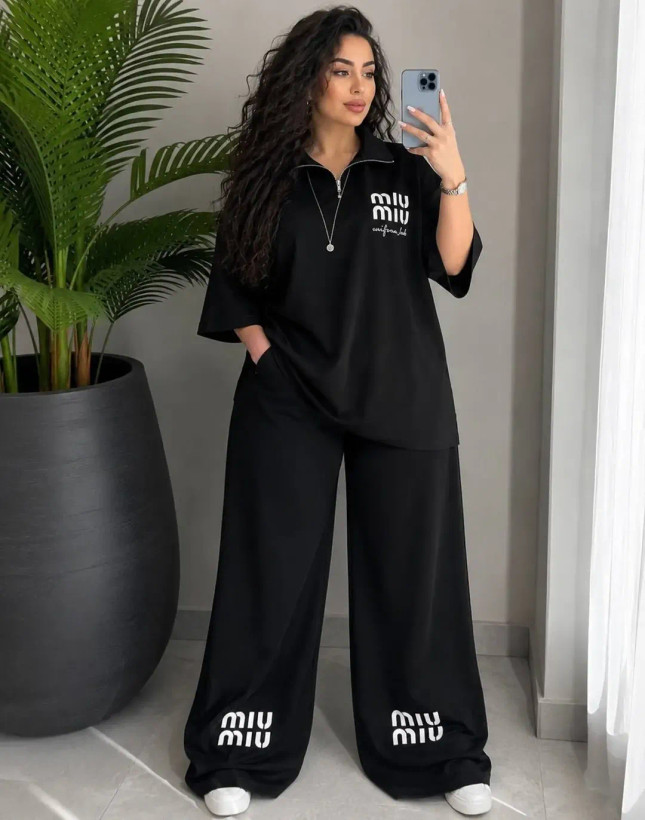 ست دو تیکه تیشرت شلوار Miu Miu