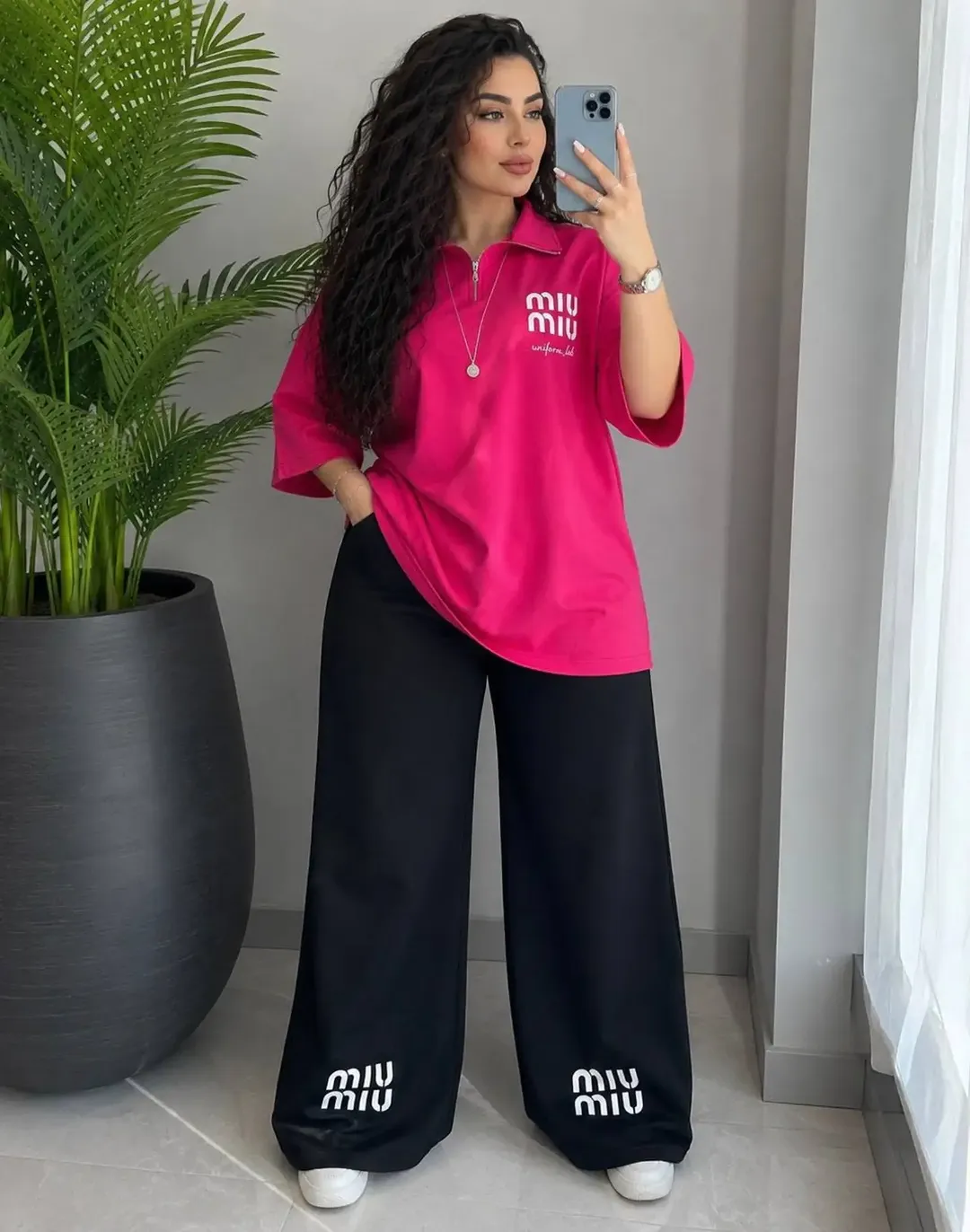 ست دو تیکه  تیشرت شلوار Miu Miu
