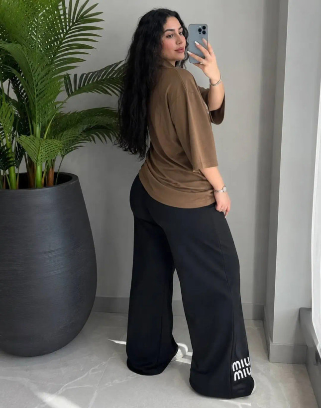 ست دو تیکه تیشرت شلوار Miu Miu