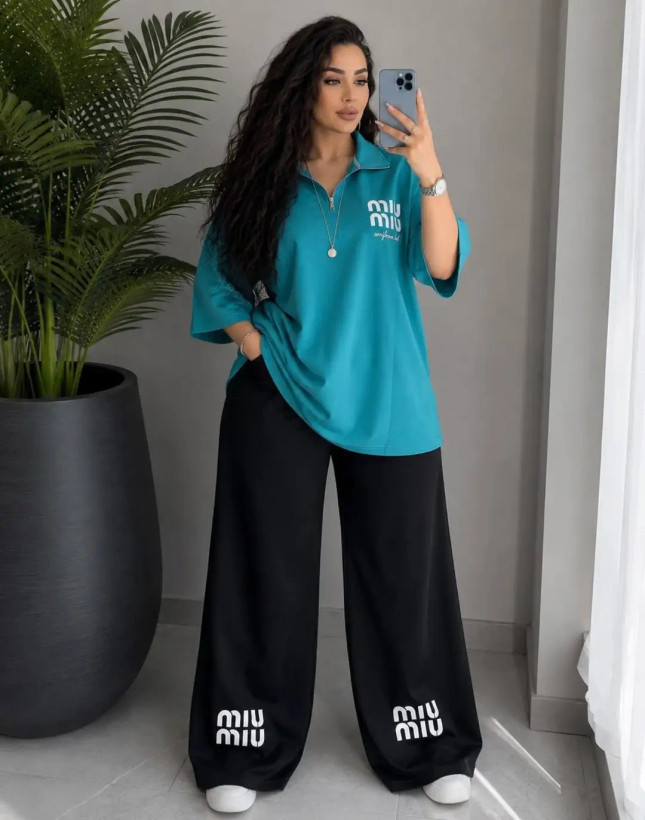 ست دو تیکه تیشرت شلوار Miu Miu