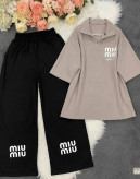 ست دو تیکه تیشرت شلوار Miu Miu