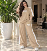 ست دو تیکه تیشرت و شلوار گلکسی پنبه Miu Miu