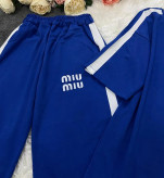 ست دو تیکه تیشرت و شلوار گلکسی پنبه Miu Miu