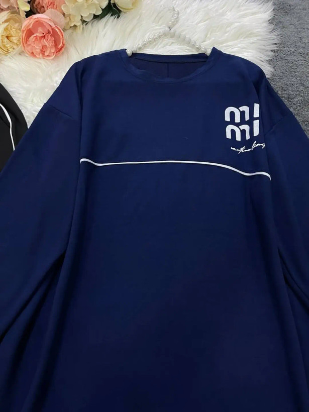 ست دو تیکه تیشرت و شلوار گلکسی پنبه مدل Miu Miu