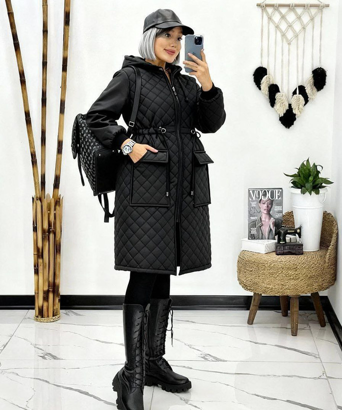 کاپشن کلاهدار زنانه مدل اسرا