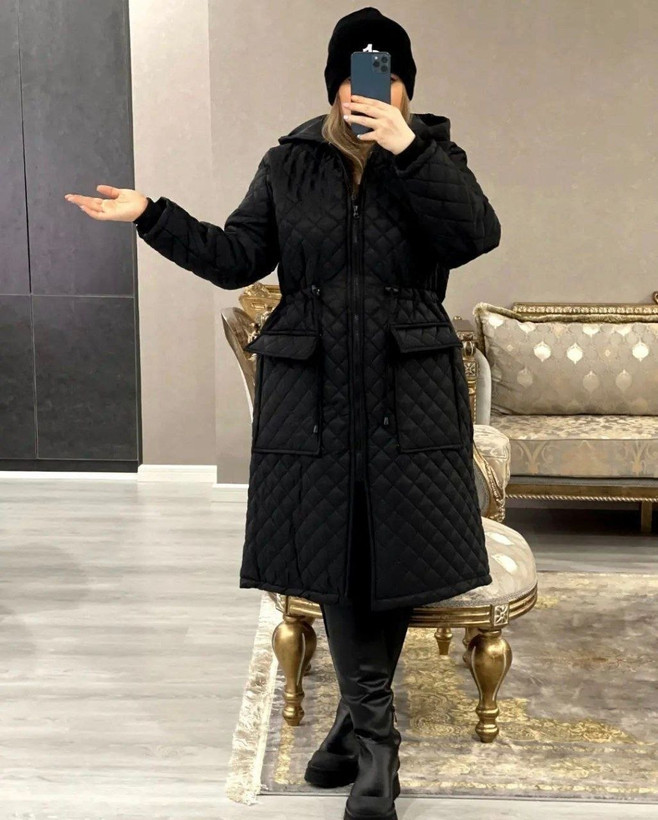 کاپشن کلاهدار زنانه مدل اسرا