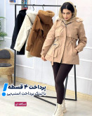 کاپشن کتان تی سی داخل خز کلاه دار